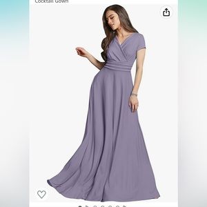 NWT KOH KOH light, purple fit and flare maxi cap sleeve dress  M.